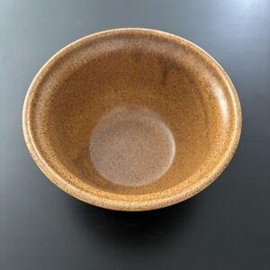 Monmouth Pottery Maple Leaf USA Mojave Brown Speckled Ceramic Bowl 8.5" X 4.5"‎